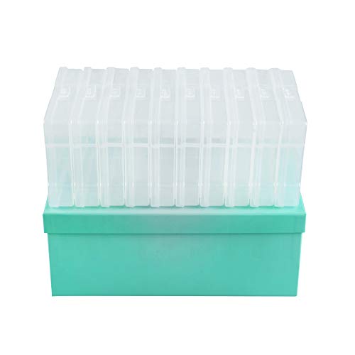 Novelinks Photo Case 4" X 6" Photo Storage Box - 10 Inner Picture Storage Container Photo Organizer Case Picture Box Storage Photo Craft Keeper (Green) #TOP5