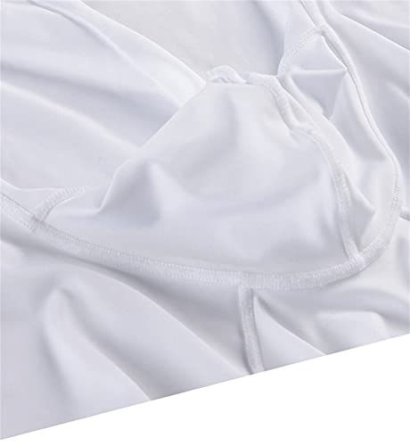 Andongnywell Men's Ice silk Boxer Briefs gun bullet separation Underwear Boxer Briefs for Man pocket 3 Pack3