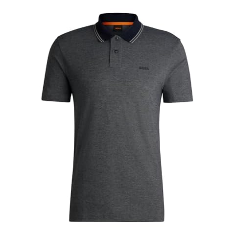 BOSS Men's Relaxed-fit Oxford Piqué Polo Shirt Cover