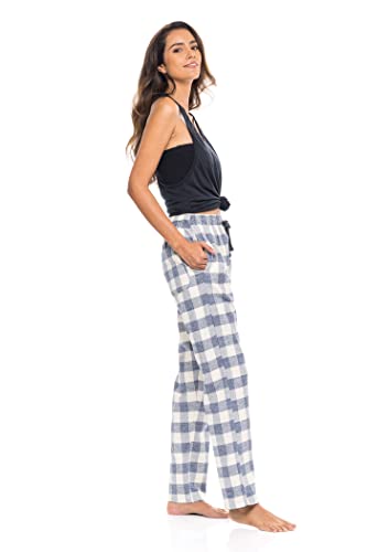 Sexy Basics Women's Lounge & Sleep Pj Pants/Soft Flannel Cotton Brush Long Pants - 3 Pack (3 Pair - Semi Brush Assorted Grab Bag Plaids, X-Large) #TOP2