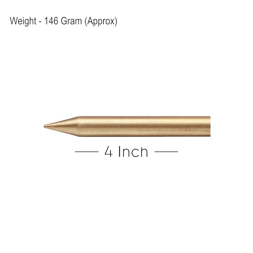Image of Brass Kilak |Size- 4 Inch Approx |Weight of 1 Kilak- 146gm Approx | Conical Rod | Vastu Nail for Vastu Dosh Correction | Vastu Remedy | Vastu Kilak Remedy | (Set of 5)