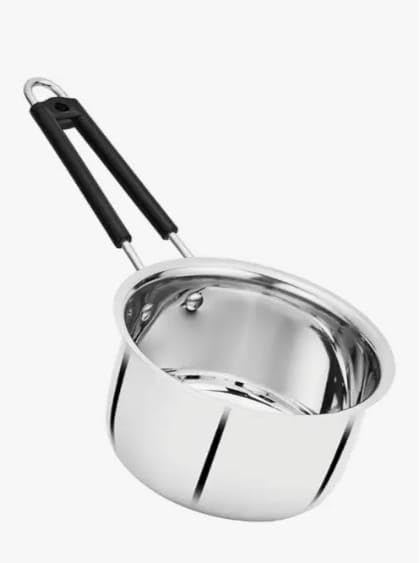 Image of NFC Stainless Steel Patila 2.5 Litre | Heavy Gauge Tea & Milk Pan /Patila | Heavy Duty | Induction & Gas Compatible | Best for Home & Kitchen | Daily Use Stainless Steel Sause Pan 2.5L