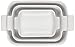 Le Creuset Stoneware Heritage Set 3 Rectangular Dishes, White