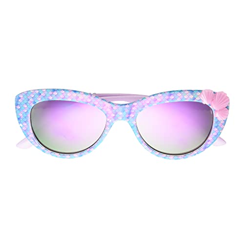 Foster Grant Girls Be Mer*mazing Sunglasses, Purple Irridescent Scale, 46 US3
