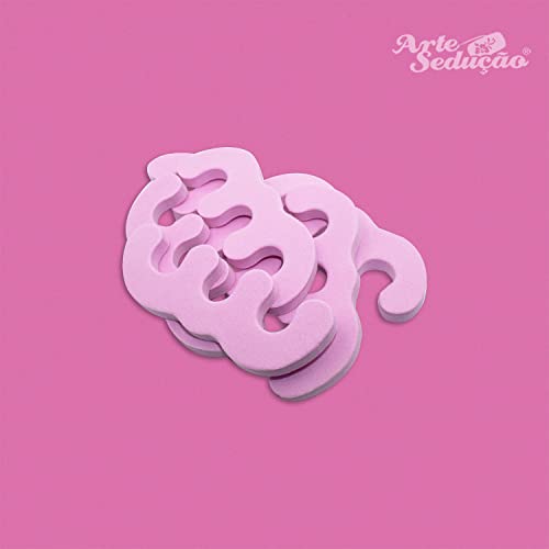 Kit Separador de Dedos Para Pé Pedicure Unha EVA Rosa, 12 Unidades