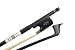 4/4 Black Cello Bow Light Strong Carbon Fiber stick Ebony Frog with nice shell pattern inlaid Natural bow hair (#02)