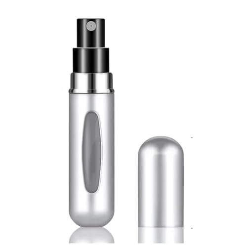 Mini Frasco Portátil de Perfume em Vidro e Aluminio Recarregável com Borrifador Spray Prático e Comp
