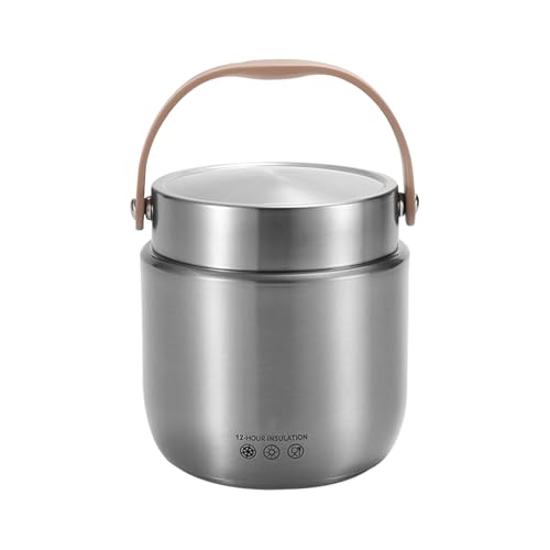 Recipiente aislante para alimentos – Botella de acero inoxidable de ancha 1200 ml aislada al vacío | 2 L Thermôs mantiene alimentos calientes/fríos durante 12+ horas | Pêrfetto para viaje, picnic