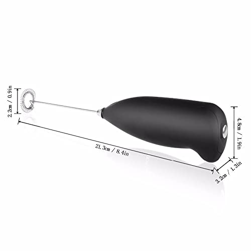 Image of GLUN Wireless Portable Milk Foam Maker Hand Blender Mixer Froth Whisker Latte Maker for Coffee, Juice, Cafe Latte, Espresso, Cappuccino, Lassi etc. (Black)