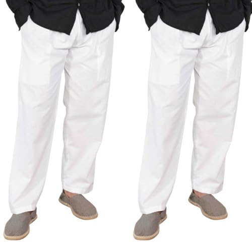 Image of Aatman One Size Men's Eco-Friendly Cotton Pyjama Pack of 2 | Fits Waist Size 28 to 36 Inches