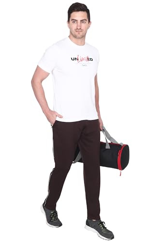 Image of Men's Cotton Hosiery Track Pants | Loose Fit Nightwear & Plus Size Lounge Bottoms | Soft Stretchable Cotton Lower | Pocket Zippers | Comfortable Daily Home Wear Pants | Sizes S-6XL