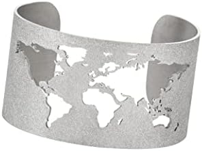 Xanight Cuff Bracelet Personality Wide Body Wrist Ornament Stainless Steel Knuckle Bracelet For Women Girls