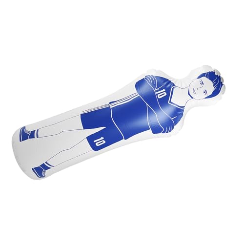 Aufblasbarer Fu?Ball Trainingsdummy , PVC Fu?Ball Torwart Trainingstor Standbecher f¡§1r Pass¡§1bungen f¡§1r f¡§1r den Boxsack (Blau) , Krafttraining
