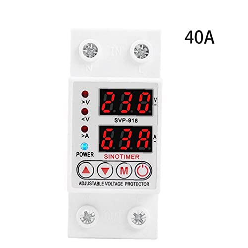 Voltage Protector SVP-918 Verstelbare automatische zelfherstel onder spanning Beschermende inrichting 40A Wit… - Image 3