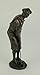 Napco Man Golfer Putting Bronzetone 9 Inch Resin Stone Statue Figurine