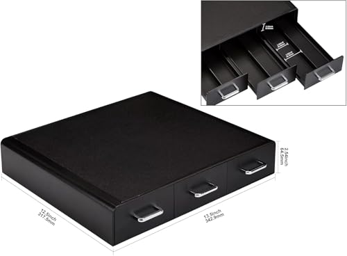 Image of Amazon Basics K-Cup Compatible Coffee Pod Storage Drawer, 3 Easy-Open Drawers, 36 Pod Capacity, Black