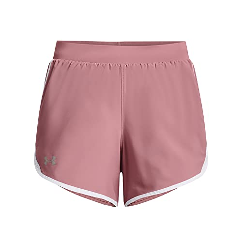 Under Armour Womens Fly By 2.0 Running Shorts , (697) Pink Elixir / White / Reflective , Medium #TOP3