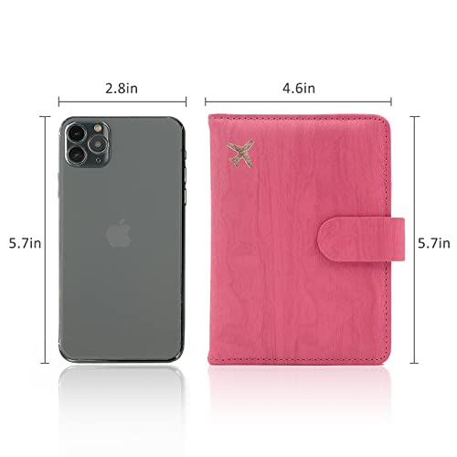 Image of Melsbrinna Rfid Passport Holder for Travel women /Men, Cute Passport Wallet Rfid Blocking Card Slots, Rfid Passport Cover /CaseTravel Wallet, Passport Book Holder, Pink1, Cute