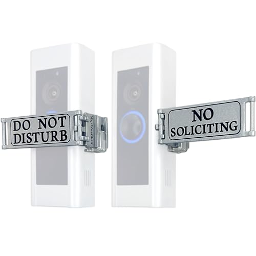 Image of Nap Guardian - The Original - Invented in USA - Universal Fitting Doorbell Cover that Rotates from DO NOT DISTURB to NO SOLICITING - Easy to Install, No Tools Needed - Sign Blocks Any Button Type Ring