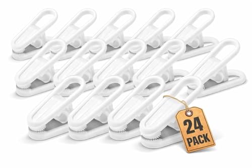 Image of 1InTheHome Multi-Purpose Hanger Clips (24 Count) White