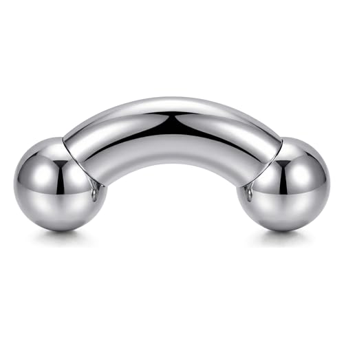 Funseedrr 316L Acero quirúrgico Barra Curvada Curved Barbell Piercing doblada internamente (1,6 2 2,5 3 4 5 6 8 10mm)