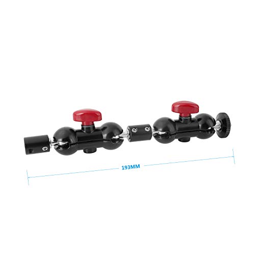 Brazo de extensión Camvate con doble rótula regulable y roscas de 1/4 para monitor 2