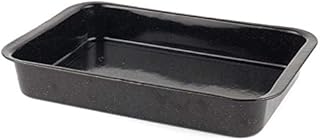 Russell Hobbs CW12611 Romano Vitreous Durable Enamel Roaster, 36 cm, Black, Dishwasher Safe, Rectangular Roasting Tin for Vegetables and Meat, Oven Safe Up To 230 Degrees, 36 x 25 x 4 cm