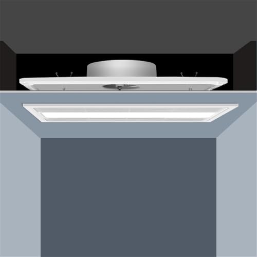 Ventilador de ventilación 2 en 1 Cocina Baño Luz LED Extractor Ventilador de Techo Universal Ultra delgado 9cm Iluminación Ventilación Baño miniatura 3