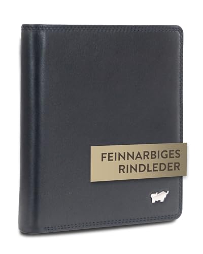 BRAUN BÜFFEL Herren Geldbörse aus echtem Rindsleder Golf mit RFID Schutz - Hochformat Geldbörse mit 14 Kartenfächern - Edles Schwarz