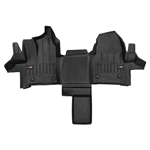 Tapis de sol en caoutchouc pour Ford Transit Custom depius 2017 Améliorez votre confort de voyage avec le tapis antidérapant Auto 3D- Tapis de sol tous temps pour voiture, protection contre les saliss Cover