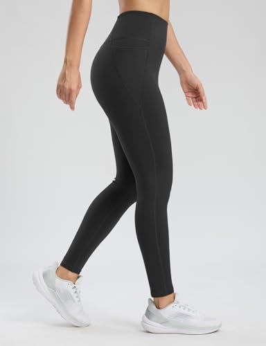 Seamaid Women's Fleece Lined Leggings with Pockets 27" Water Resistant Winter Thermal Warm Pants Running Hiking3