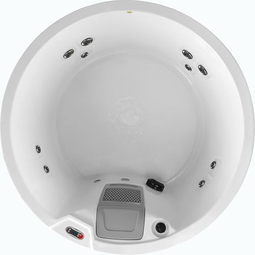 Generic Canadian Spa Company KH-10083 Okanagan 4-Person 10-Jet Portable Hot Tub 120V with LED Lighting, Multi-speed Pumps, and Glacier Filtration, White