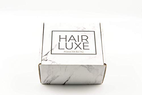Hair Luxe Premium Mulberry Silk Scrunchies (3 Black, 3) #TOP2