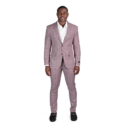 Slim Fit 2 Button Plaid Tweed Men's Suit Notch Lapel SD95818