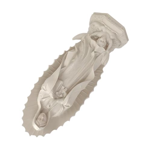 STOBAZA Estatua De Nuestra Señora María De Resina Figura Religiosa Santa Virgen Católica para Decoración De Interiores Adorno para Iglesias y Hogar