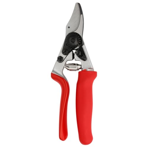 FELCO 17 Bypass-Gartenschere für Linkshänder mit Rollgriff, ergonomisch für mittlere Hände, 42 mm Stahlklinge, Schnitt bis 20 mm, kompakt, Swiss Made