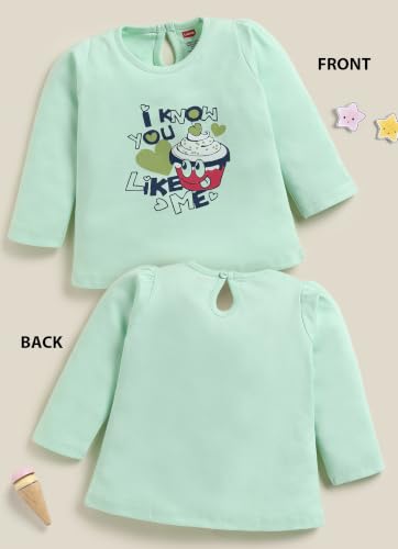 Image of LuvLap Baby Girls 100% Cotton Full Sleeve Girls Top Pack of 4