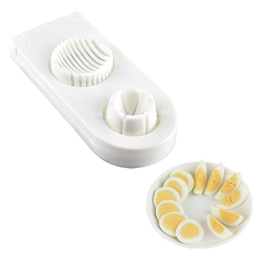 Dryxog 2 en 1 Cortador de Huevos Cocidos Cortador de Verdura Fabricada en Acero Inoxidable Profesional Herramienta Corte Práctica Cocina para Kiwi Huevos Fresas Alimentos Blandos