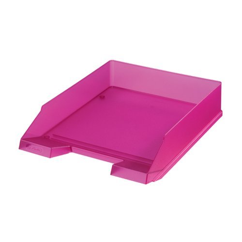 Preisvergleich Produktbild Herlitz 10590750 Ablagekorb A4-C4 Classic Himbeer Transluzent
