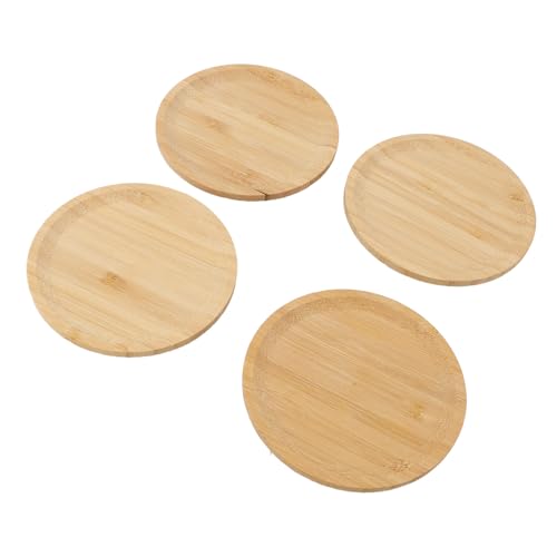 Riuulity Adorno de Charcutería para Copa de Vino de Madera, Elegante Plato de Aperitivo para Fiestas o Reuniones, Juego de 4