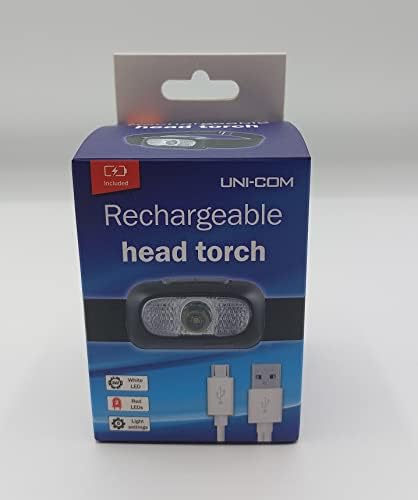 UNICOM LED Head Torch USB Rechargeable Headlamp Headlight Powerful 3W Ultra Bright LED’s - Image 3