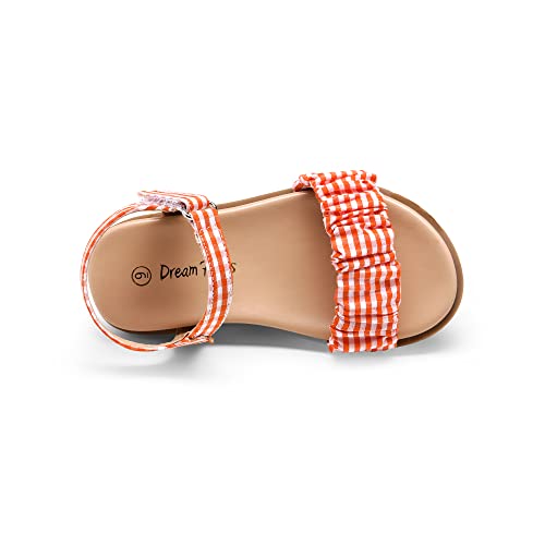 DREAM PAIRS Girls Sandals Open-Toe Princess Dress Flat Sandals Summer Shoes(Toddler/Little Kid)4