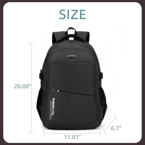 Travel Laptop Backpack for Men Women, 25L Daily Backpacks Water Resistant Business Work Bag Casual Daypack for College Big Backpack Fits 18 Inch Computer, Black2