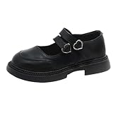 Toddler & Little Kid Girls School Uniform Loafers Comfort Flat Sole Fashion Dress Shoes Outfits Black