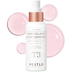 PESTLO T3 Baby Collagen Glow Serum Mist Spray (50ml) - Korean Glass Skin Serim 75.4% Reallagen/T3 Vegan Collagen, PDRN, Phyto-Amino Acid Complex, Voluform for Elasticity, Radiance & Firmness