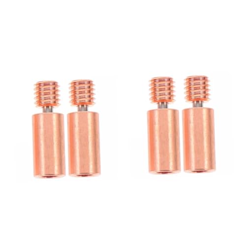 JECOMPRIS 4pcs Alloy Heatbreak Throat for Printer Bi-metal Smooth Heatbreak Accessories for Hotend Compatible Printer Mo