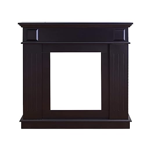 Rebecca Mobili Marco de chimenea decorativo, chimenea negra, en madera, estilo moderno, para sala de estar- Medidas: 101 x 109 x 26 cm ( AxANxF) - Art. RE6368