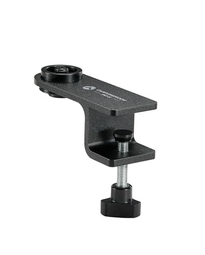 CAMPINGMOON Table Clamp Screw-in Type for Camping Canister Lantern Pole Hose Extension Heat Shield Black BKZ18