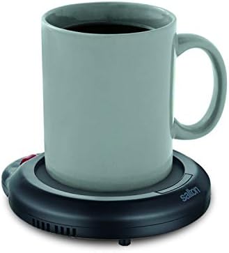 Salton Electric Mug Warmer | Keeps Beverages Hot for Hours | Versatile Coffee, Tea, Candle & Sauce Warmer | Compact Desk Accessory | Ideal for Office & Home | Black | 100% Canadian-owned & operated