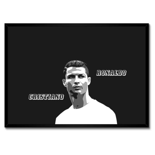 Cadre blanc avec poster de foot 70 x 50 cm, finition haute définition H4651M